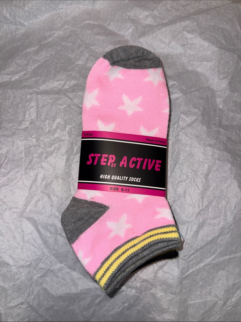 Step Active Star Pattern Socks -  (3-Pack)